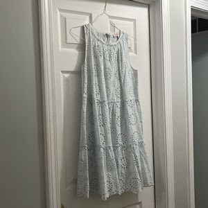 LOFT cotton eyelet mini dress